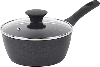 Salter BW09323 Megastone Noir 18cm Forged Aluminium Saucepan, Non-Stick, Suitable for All Hob Types Including Induction, Dishwasher & Metal Utensil Safe, PFOA Free, (BW09323SA)