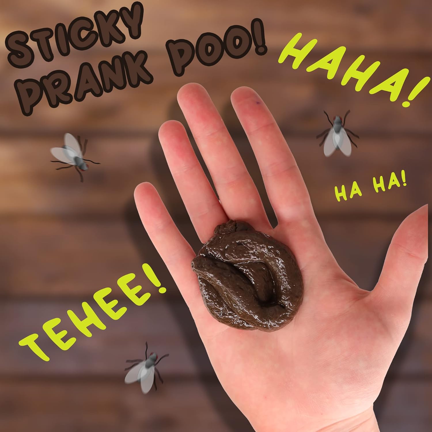 Fake Poop Prank, 1 Pack, Sticky and Stretchy Realistic looking Turd, Perfect for Practical Jokes that are sure to Shock the Whole Family! Novelty Gag Toy Soft Rubber Poo (1 Pack)-1