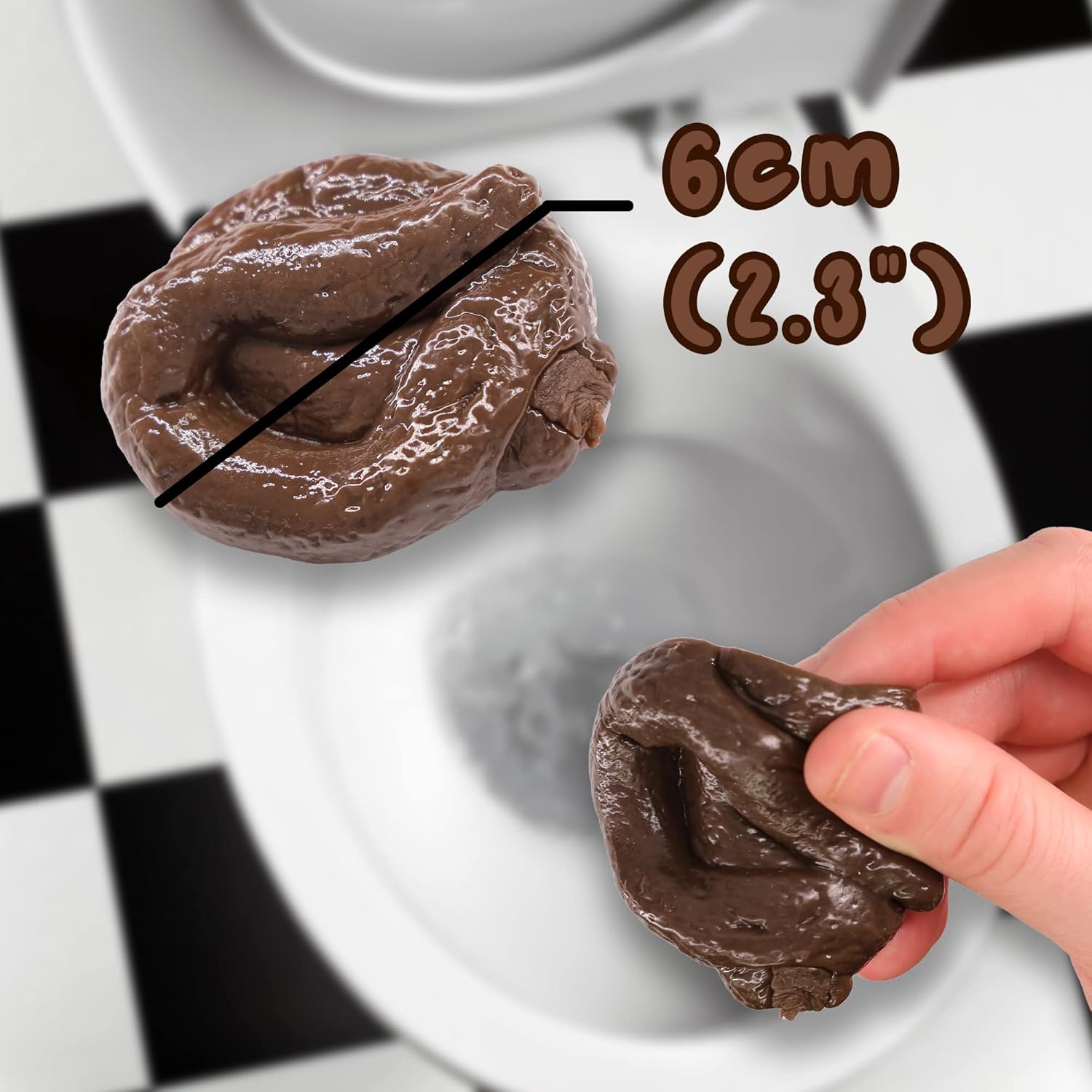 Fake Poop Prank, 1 Pack, Sticky and Stretchy Realistic looking Turd, Perfect for Practical Jokes that are sure to Shock the Whole Family! Novelty Gag Toy Soft Rubber Poo (1 Pack)-3