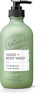 UPCIRCLE Hand + Body Wash with Kiwi Water 250ml - For Soothing + Protecting - Glycerin + Lemongrass - Natural, Vegan + Cruelty-Free