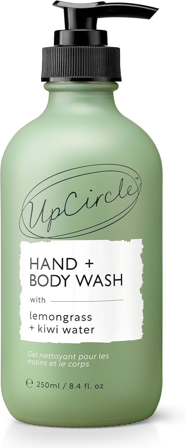 UPCIRCLE Hand + Body Wash with Kiwi Water 250ml - For Soothing + Protecting - Glycerin + Lemongrass - Natural, Vegan + Cruelty-Free-0