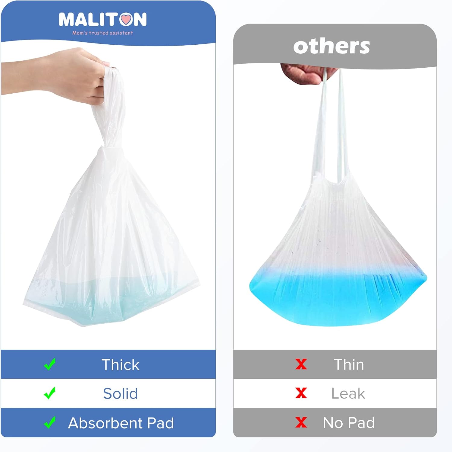 80 Packs Disposable Potty Bags for Travel Potty with Drawstring, Maliton Travel Potty Liners fit OXO Tot 2-in-1 Go Potty, Universal Potty Training Bags for Toddler Kids Adults Pets Outdoors Long Trip-5