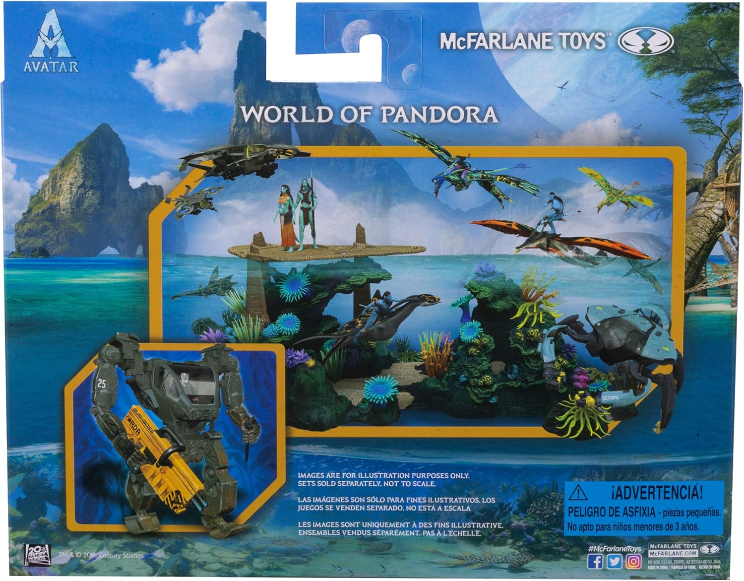 McFarlane Toys, Disney Avatar, World of Pandora AMP Suit and RDA Driver Avatar Movie Action Figure Set, Disney Toys Collectible Figure – Ages 8+, One Size, 16383-11