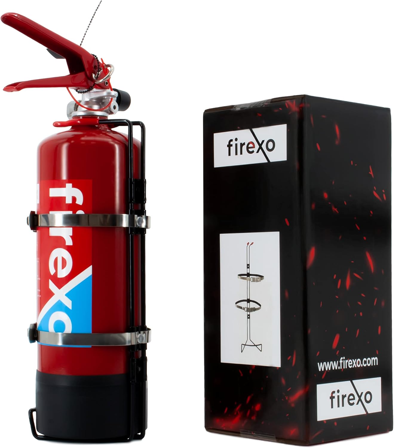 Firexo Extinguisher Bracket for 2L Fire Extinguisher - Auto Fire Extinguisher Transport Holder Stand for Walls, Car, Van, Lorry, Bus, Caravan, Campervan, Boat & Any Vehicle - Easy to Mount-3