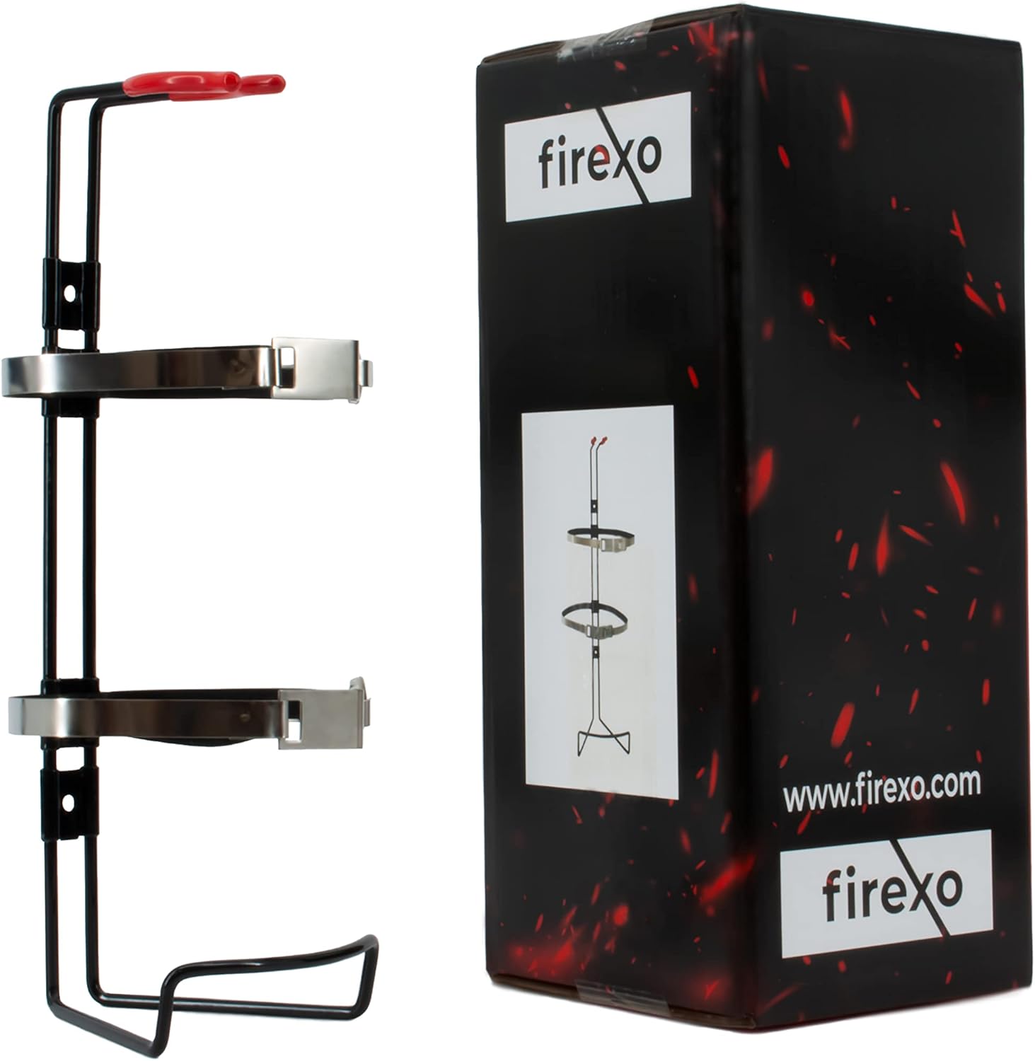 Firexo Extinguisher Bracket for 2L Fire Extinguisher - Auto Fire Extinguisher Transport Holder Stand for Walls, Car, Van, Lorry, Bus, Caravan, Campervan, Boat & Any Vehicle - Easy to Mount-4