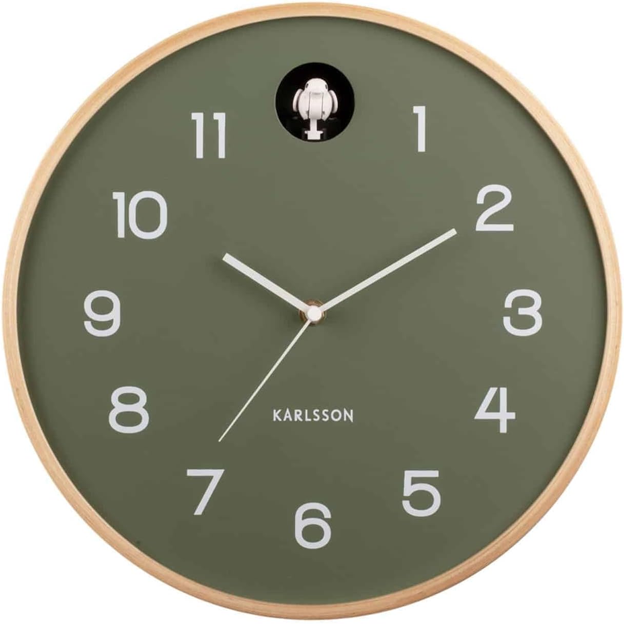 Karlsson Natural Cuckoo Wall Clock - JUNGLE GREEN (KA5886GR)-0