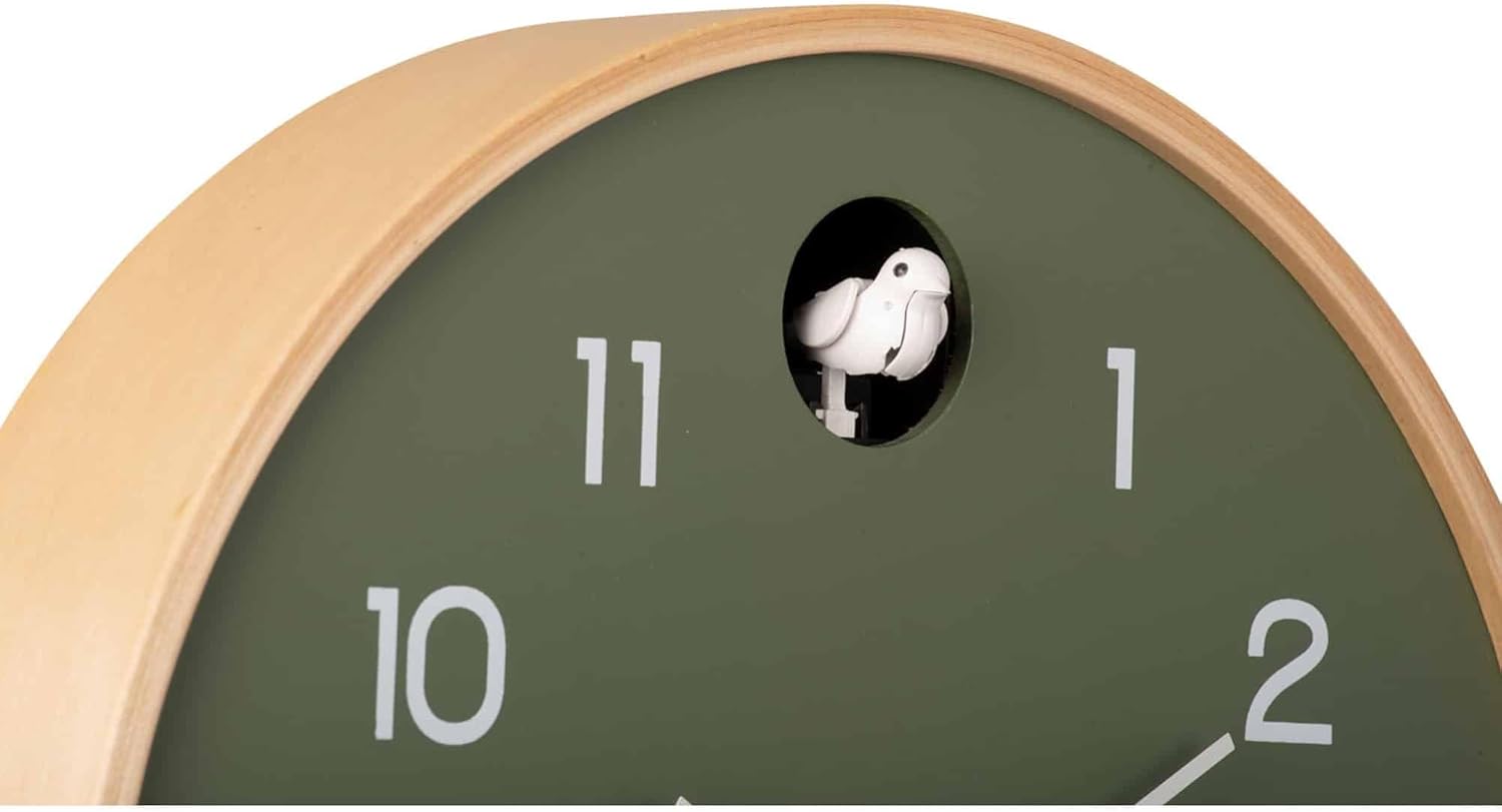 Karlsson Natural Cuckoo Wall Clock - JUNGLE GREEN (KA5886GR)-2