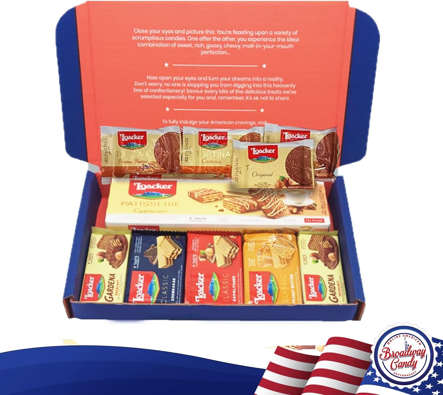 Loacker Biscuit Hamper Box - Chocolate Wafer Biscuits Variety - All-Occasion Sweets & Biscuits Gift Set for Men and Women - Includes 10-Piece Loacker Collection-3