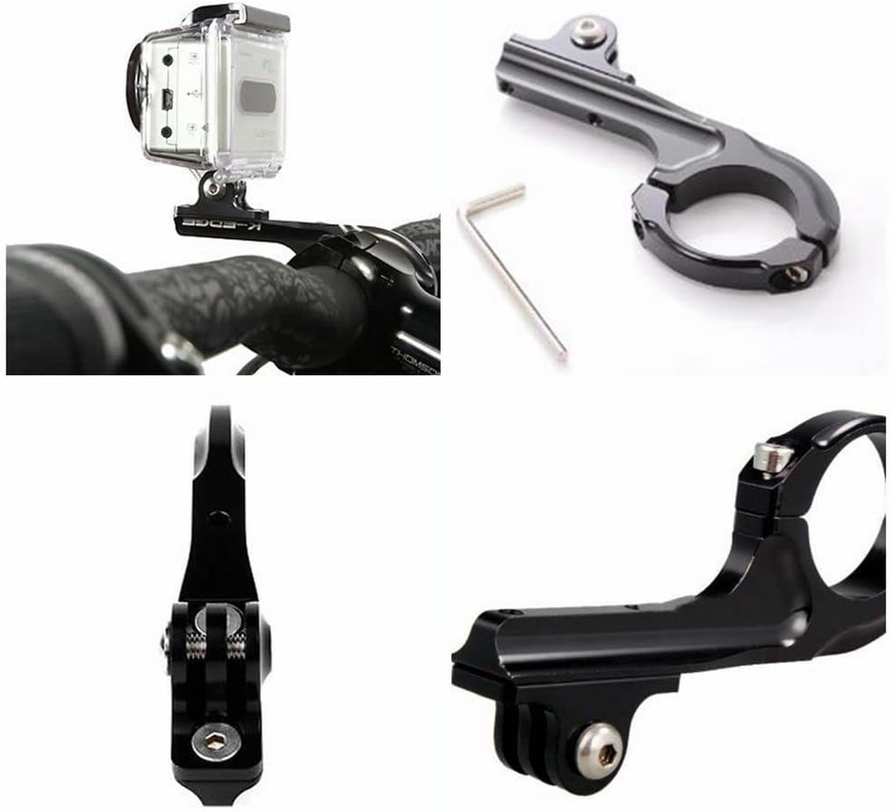 NASHnal Camera Motorcycle Mount, Handlebar Mount Clip for Bike Bicycle Moto Motorcycle Handlebar, Compatible with Gopro Hero 9 8 7 6 5 4 Session Fusion 3+ 3, and other Action Cameras-0