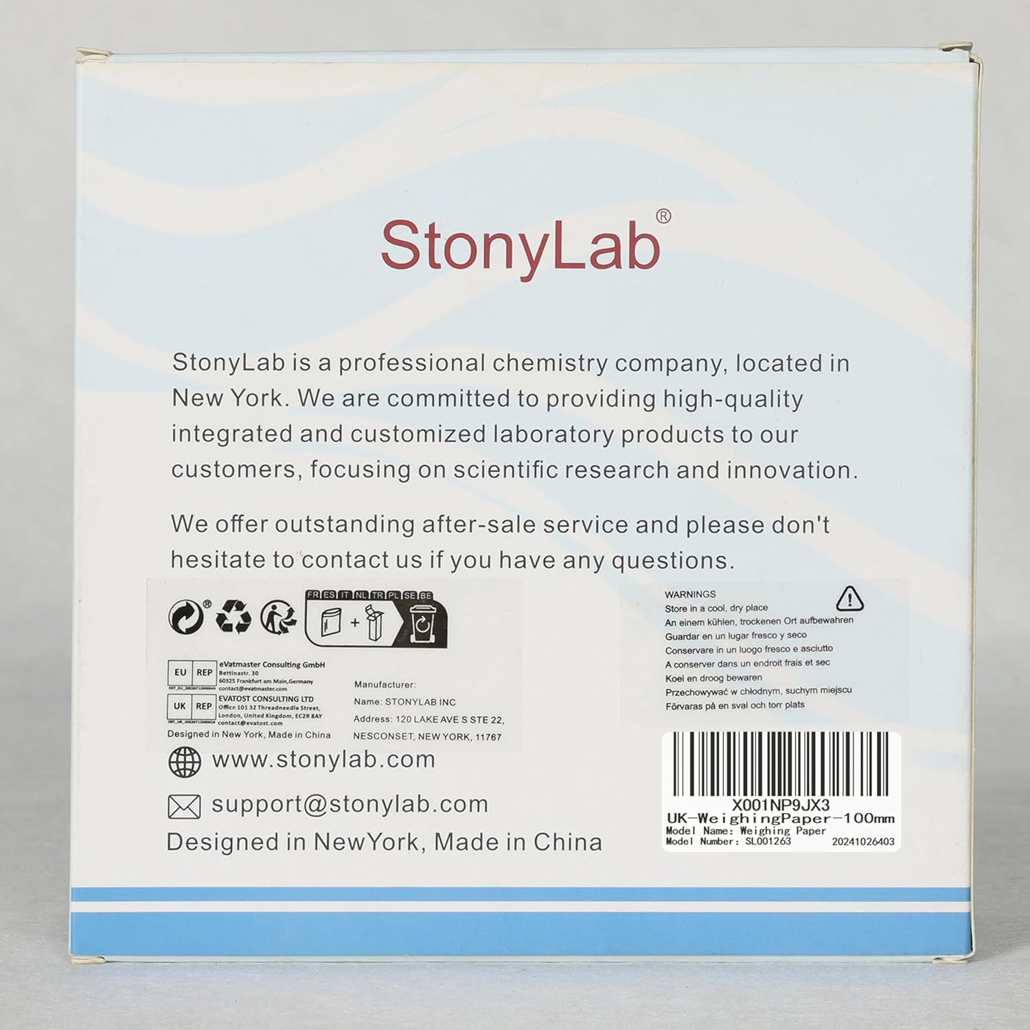 stonylab Weighing Paper, 100 x 100 mm Nitrogen-Free Sample Weighing Papers Scale Paper Analytical Balance Weigh Paper for Laboratory Research, Pack of 500-6