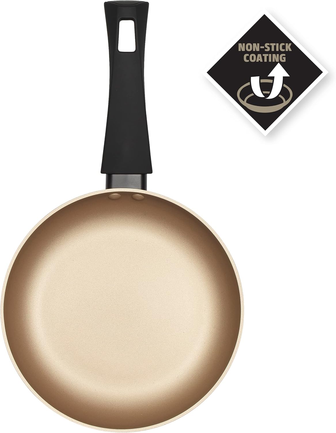 Salter COMBO-8252 Frying Pan Set – Non-Stick Induction Hob Suitable Fry Pan, Aluminium, Egg Omelette Cooking, Easy Clean, Soft/Cool Touch Handle, 10 Year Guarantee, Olympus Collection, 20/24 cm, Gold-1