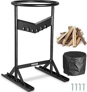 VEVOR Wood Splitter, XL Log Splitter for 8.6" Dia. Wood, Portable V Shaped Finger-safty Firewood Cutter, Heavy-duty Solid Steel Wedge Manual Log Maker, With Protection Bag for Home Campsite