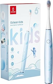 Oclean Kids Electric Toothbrush Rechargeable, Soft Child Friendly Bristles, Ultra Quiet Brushing, 2 Min Smart Timer, IPX7 Waterproof，for Ages 6+ (Blue)