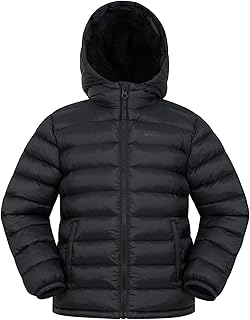 Mountain Warehouse Seasons Fur-Lined Kids Padded Jacket - Lightweight, Warm & Water-resistant Coat, For Boys & Girls - For Autumn Winter, School, Outdoors, Travelling