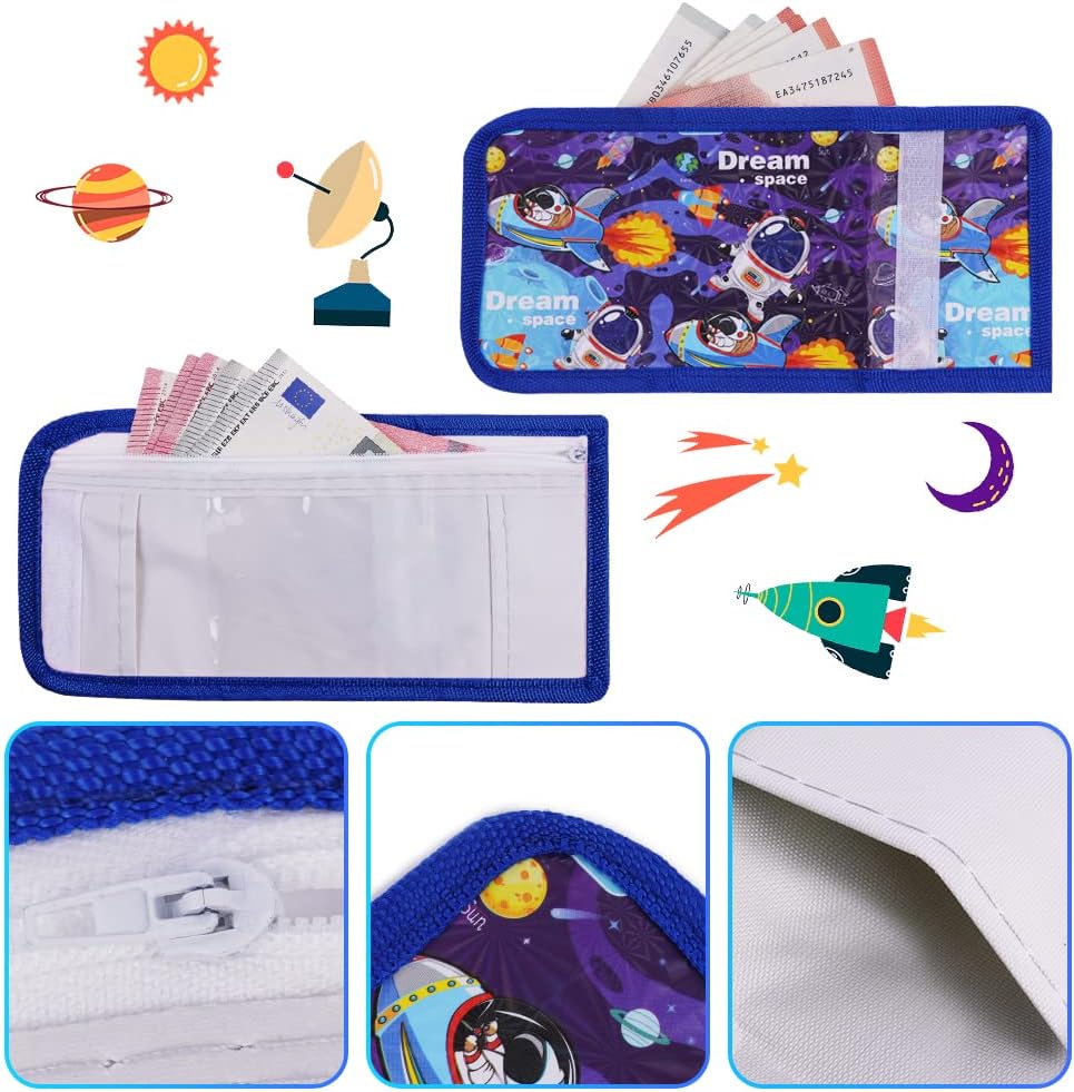 Vicloon Astronaut Stationery Set, Stationery Gift Set, Include 2pcs Pencil Case, Rulers, Eraser, Pencil Sharpener and Coin Purse, Astronaut Stationery Sets for Girls and Boys-2