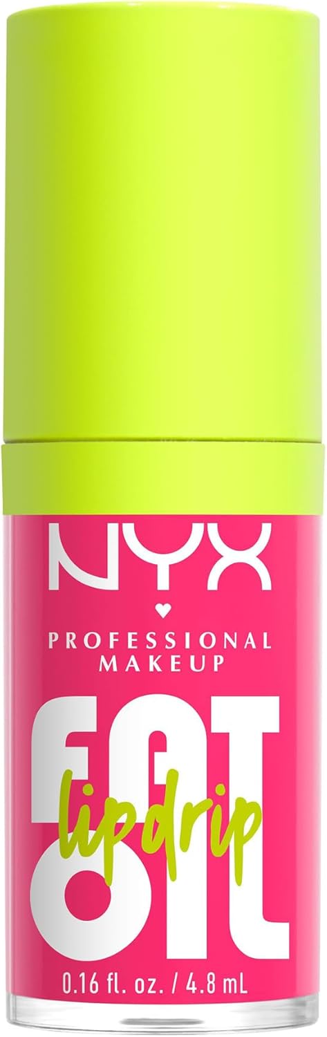 NYX Professional Makeup Lip Gloss, High Shine, Non-Sticky FInish, 12 Hours Hydrating, Fat Applicator, With Squalane, Raspberry and Cloudberry Oils, Shade: Missed Call-0