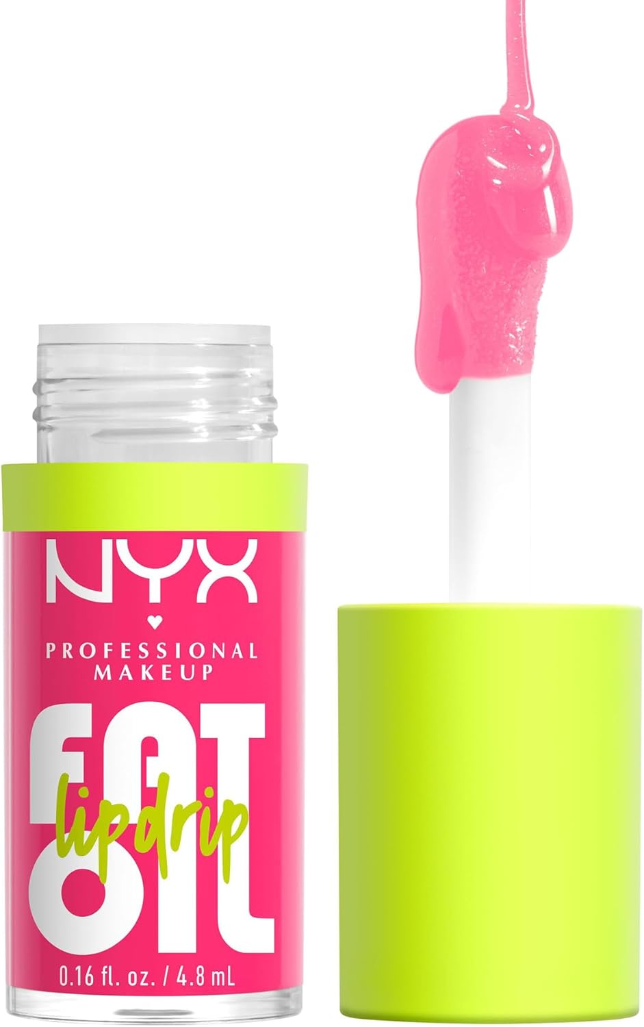 NYX Professional Makeup Lip Gloss, High Shine, Non-Sticky FInish, 12 Hours Hydrating, Fat Applicator, With Squalane, Raspberry and Cloudberry Oils, Shade: Missed Call-1