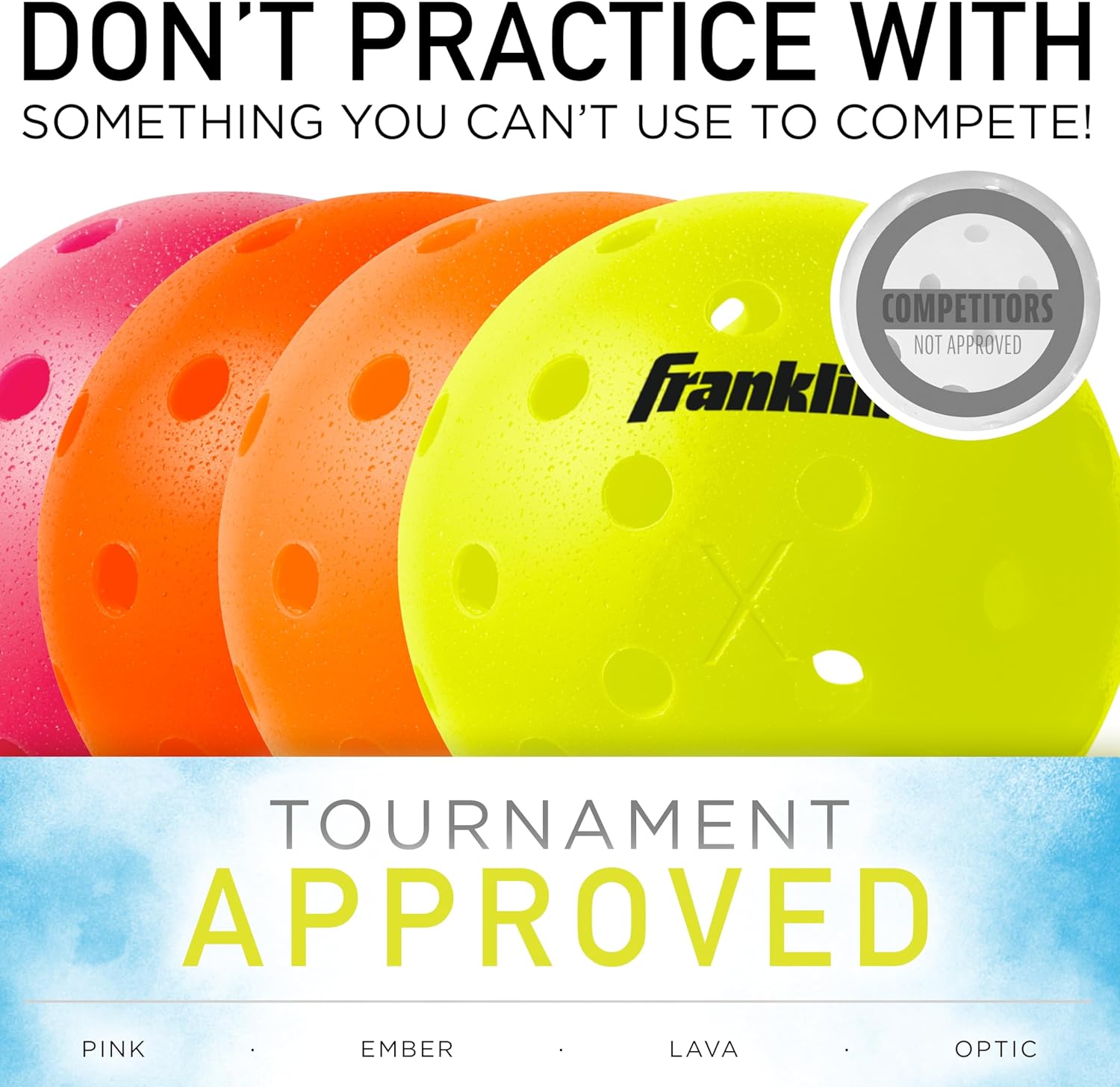 Franklin Sports Outdoor Pickleballs - X-40 Pickleball Balls - USA Pickleball (USAPA) Approved - US Open Ball-7