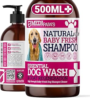 MediPaws Shampoo for Dogs 1000ml | Deodorization & Cleansing Dog Itchy Skin | Perfect Scratchy Dog Shampoo For Fleas | Fast-absorbing, Easy-To-Rinse Formula | Perfect For Dogs With Sensitive