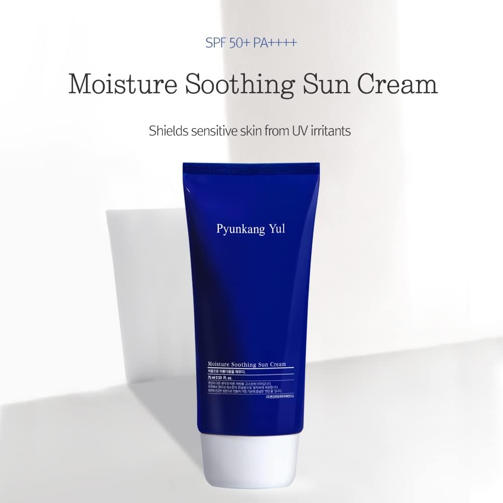 [PKY] Pyunkang Yul Moisture Soothing Sun Cream, Broad Spectrum SPF 50 Safe Hybrid Sunblock, Reef Safe, No White Cast, Korean Skincare (2.5 Fl. Oz, 75ml)-1