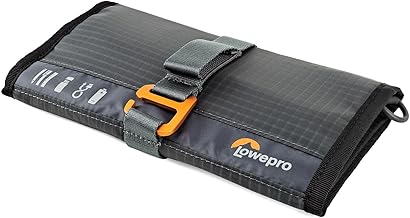 Lowepro GearUp Wrap, Travel Essentials Case, Travel Case for Cords, Cables, USB Chargers and Batteries, SD Case, Smartphone Accessory Case, Made with Recycled Fabric, Grey