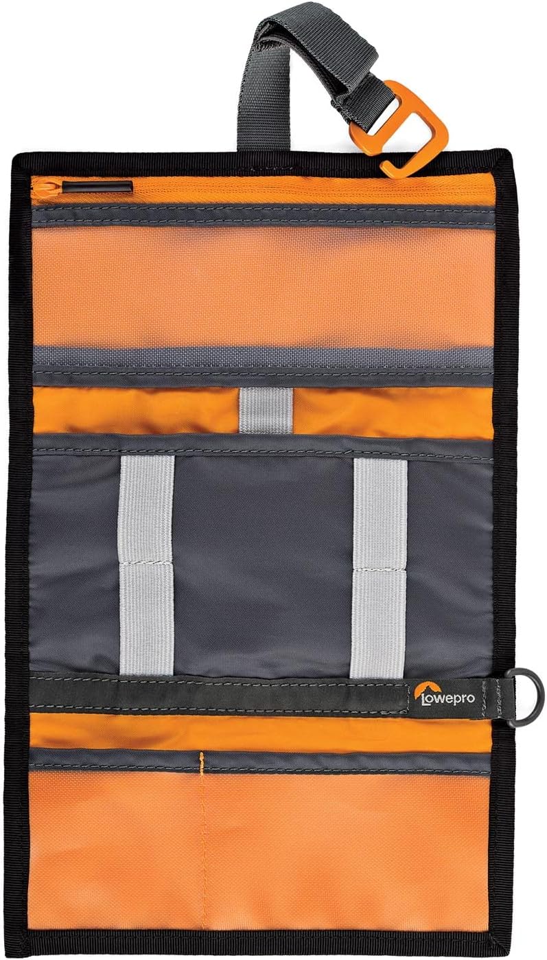 Lowepro GearUp Wrap, Travel Essentials Case, Travel Case for Cords, Cables, USB Chargers and Batteries, SD Case, Smartphone Accessory Case, Made with Recycled Fabric, Grey-3