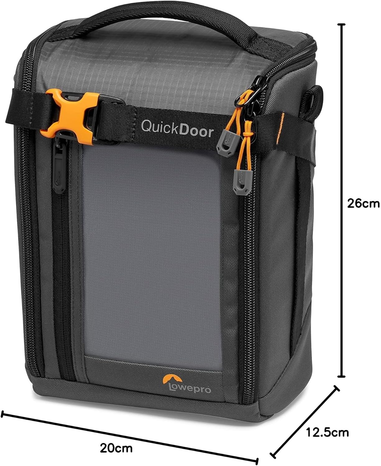 Lowepro GearUp Creator Box Large II, Mirrorless and DSLR Camera Bag, Camera Case with QuickDoor Access, Made with Recycled Fabric, Orange Padded Interior Dividers, Grey-7