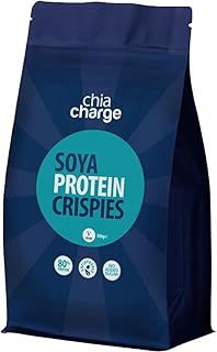 80% Protein Soya Crispies - High Protein for Adults and Kids - Healthy, Gluten Free Vegan Snack - Low Fat Food, No Sugar Crispies (500g)