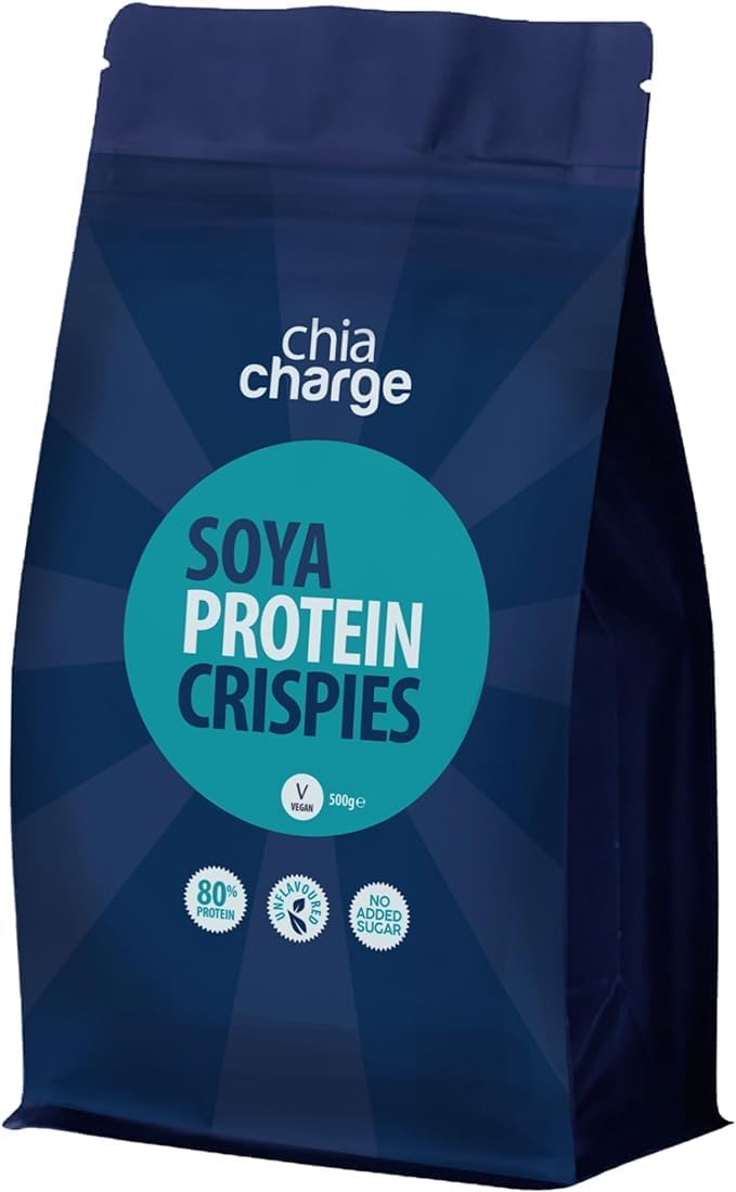 80% Protein Soya Crispies - High Protein for Adults and Kids - Healthy, Gluten Free Vegan Snack - Low Fat Food, No Sugar Crispies (500g)-0