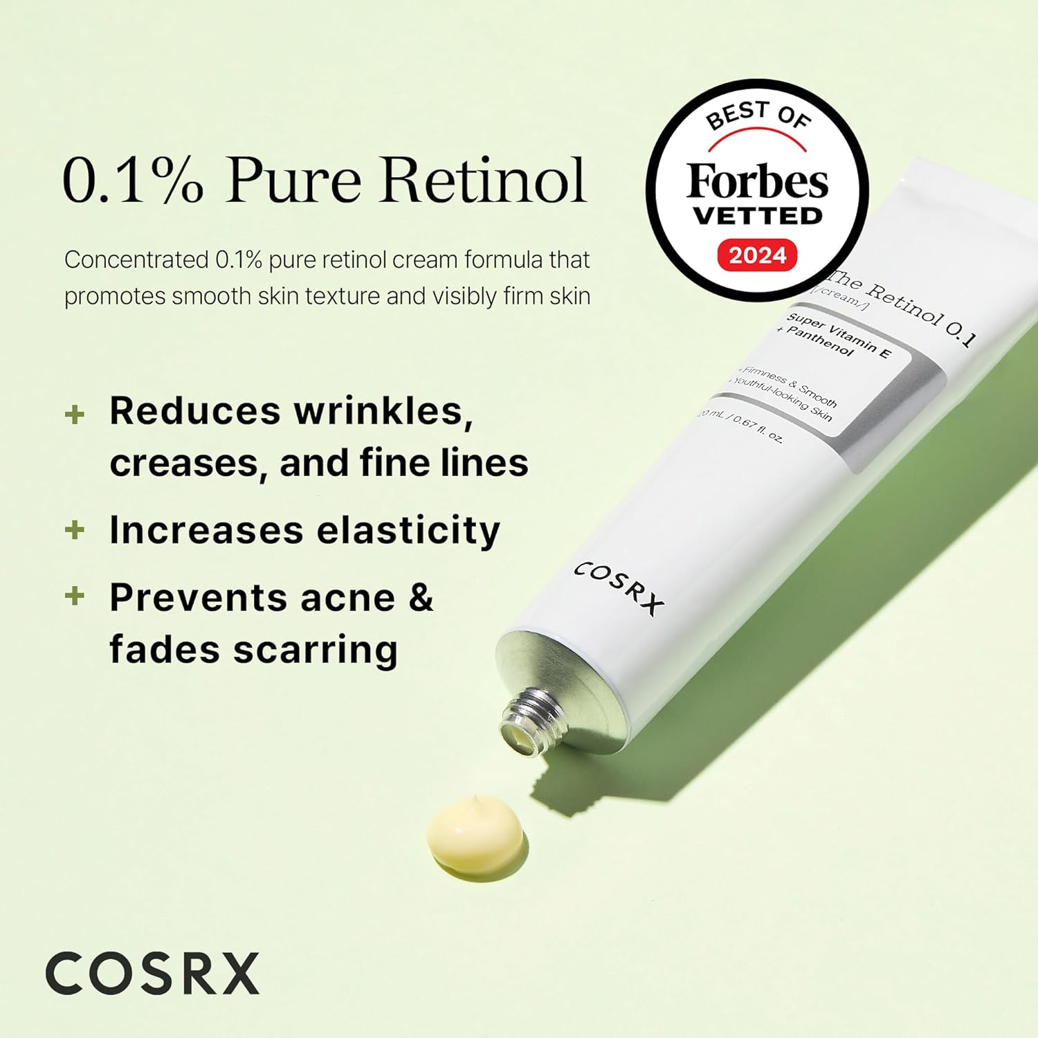 COSRX The Retinol 0.1 Cream 20ml / 0.67 fl.oz. Anti-aging Cream for Face, Reduce Wrinkles, Fine Lines, and Signs of Aging, Gentle Skin Care for Day and Night,Korean Skincare-3