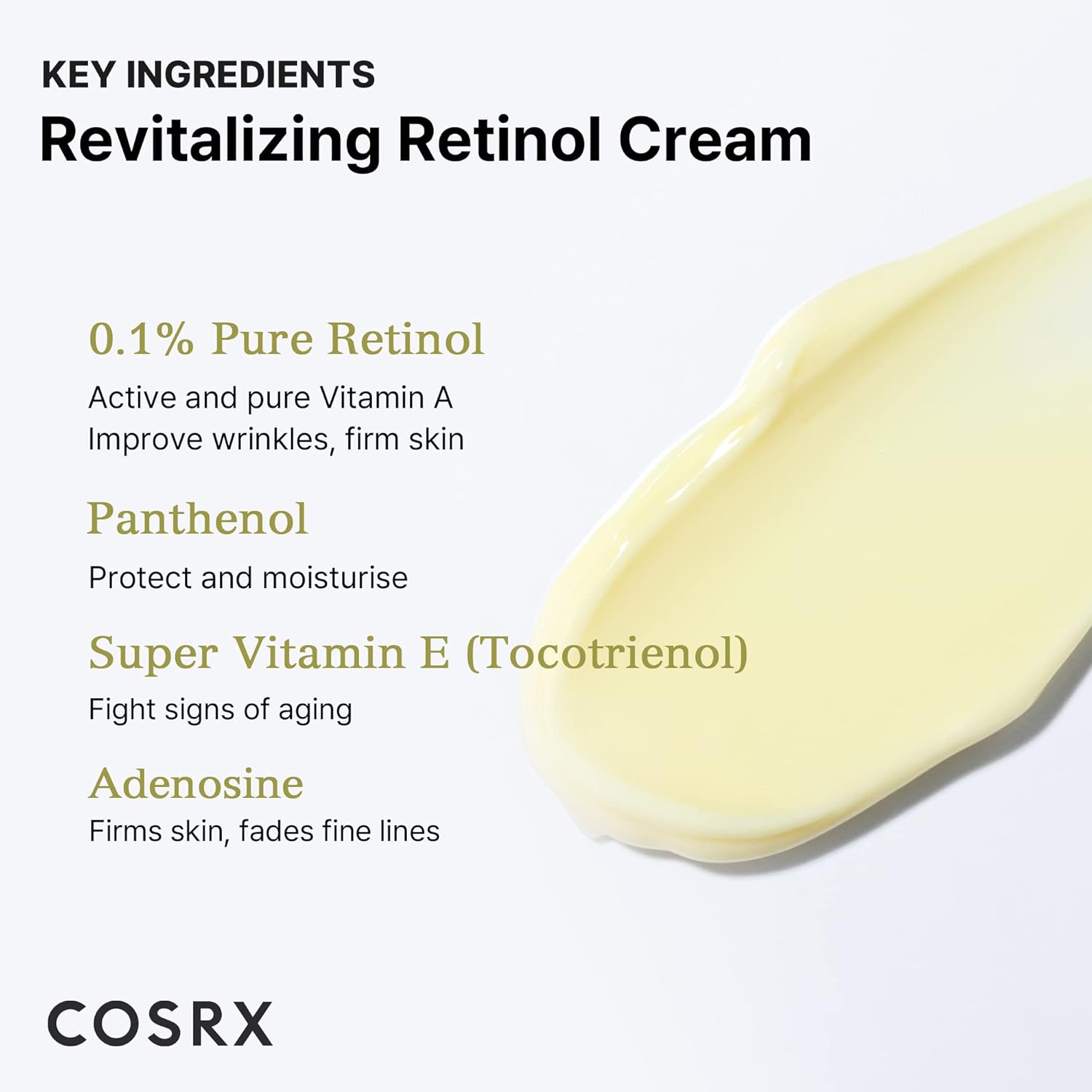 COSRX The Retinol 0.1 Cream 20ml / 0.67 fl.oz. Anti-aging Cream for Face, Reduce Wrinkles, Fine Lines, and Signs of Aging, Gentle Skin Care for Day and Night,Korean Skincare-4