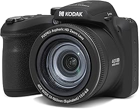 KODAK Pixpro Astro Zoom AZ405 - Digital Bridge Camera, 40x Zoom, 24 mm Wide-angle Lens, 20 Megapixels, 3" LCD Display, 1080p Full HD Video, OIS, AA Battery - Black