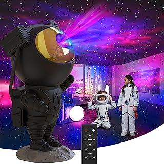 Pasun Astronaut Galaxy Projector, Star Projector Night Light with 17 Colors Mode, LED Starry Nebula Projector with Remote Control Timing Function, Ceiling Projector for Children Bedroom Room Decor