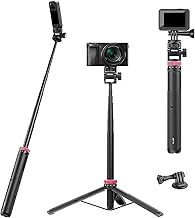 59Inch/146cm Selfie Stick Tripod for Gopro ULANZI MT-71 Long Extendable Vlog Handle Portable Lightweight Tripod Stand Compatible with Gopro Hero 12/11/10/9/8/7 Insta360 One XR/RS/GO DJI Action