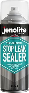 JENOLITE Stop Leak Sealer Spray | CLEAR | 400ml | Leak Sealer for Gutters and Flat Roofs | Waterproof Gutter Sealant | Fills, Seals & Stops Leaks | Long Lasting Waterproof Sealant