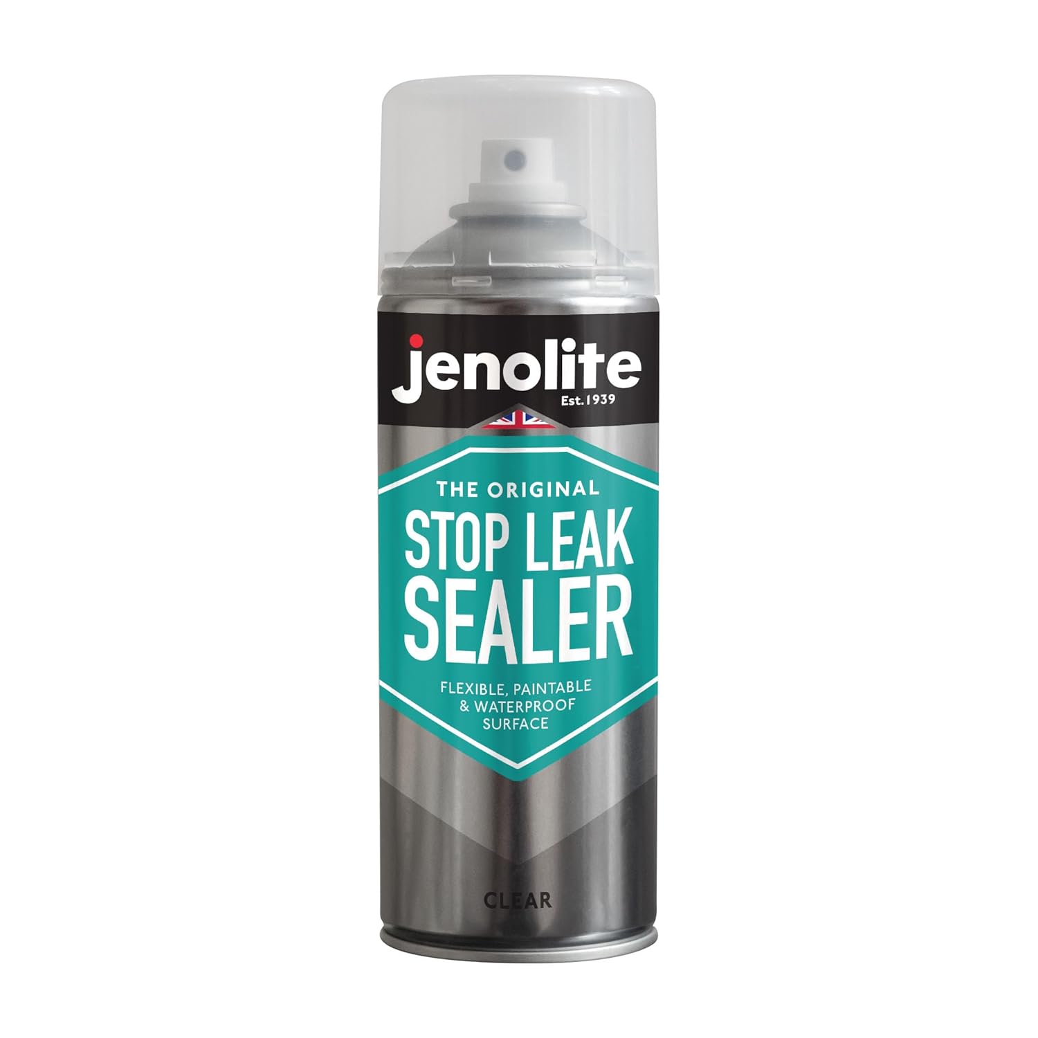 JENOLITE Stop Leak Sealer Spray | CLEAR | 400ml | Leak Sealer for Gutters and Flat Roofs | Waterproof Gutter Sealant | Fills, Seals & Stops Leaks | Long Lasting Waterproof Sealant-1