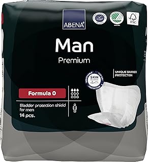 ABENA Man Formula 0 Incontinence Pads for Men, Eco-Labelled Mens Incontinence Pads, Extra Protection, Breathable & Comfortable with Fast Absorption, Discreet - 250ml Absorbency, 14PK