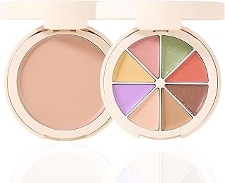 HERBENJOY Concealer Full Coverage Colour Correcting Palette Colour Concealer Makeup Palette 8 Shades,4 In 1 Foundation Face Primer Pallet Multifunctional Gift For Women Girl (02# Natural)