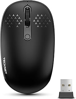 TECKNET Wireless Mouse for Laptop, 2.4GHz USB Mini Cordless Mouse Small Portable Computer Mouse, 1600 DPI,18 Months Battery Life, Compatible with PC, Mac, Laptop, Chromebook