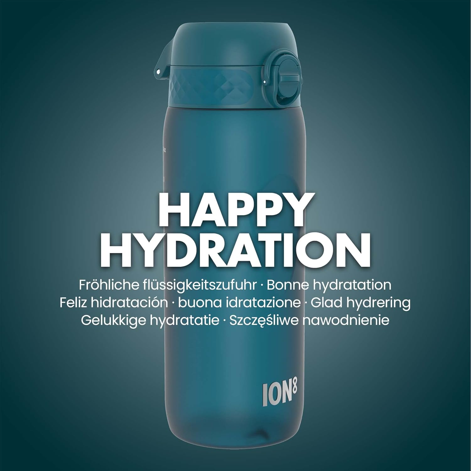 Ion8 Water Bottle, 750 ml/24 oz, Leak Proof, Easy to Open, Secure Lock, Dishwasher Safe, BPA Free, Flip Cover, Carry Handle, Soft Touch Contoured Grip, Easy Clean, Odour Free, Carbon Neutral-6