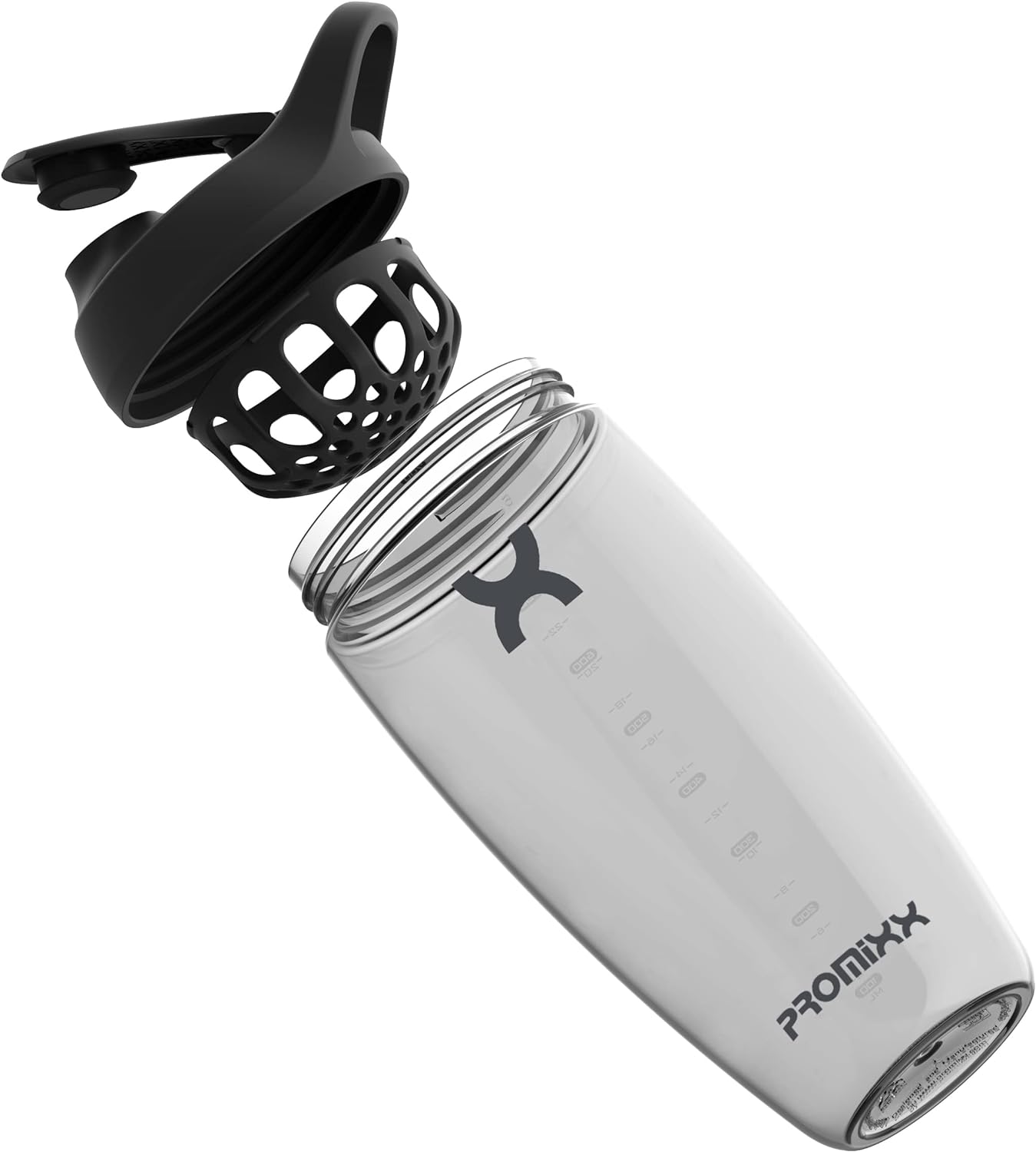 Promixx Pursuit Protein Shaker Bottle - Premium Shaker for Protein Shakes - Lifetime Durability, Leakproof, Odourless - 700ml / 24oz (Stealth Black)-6