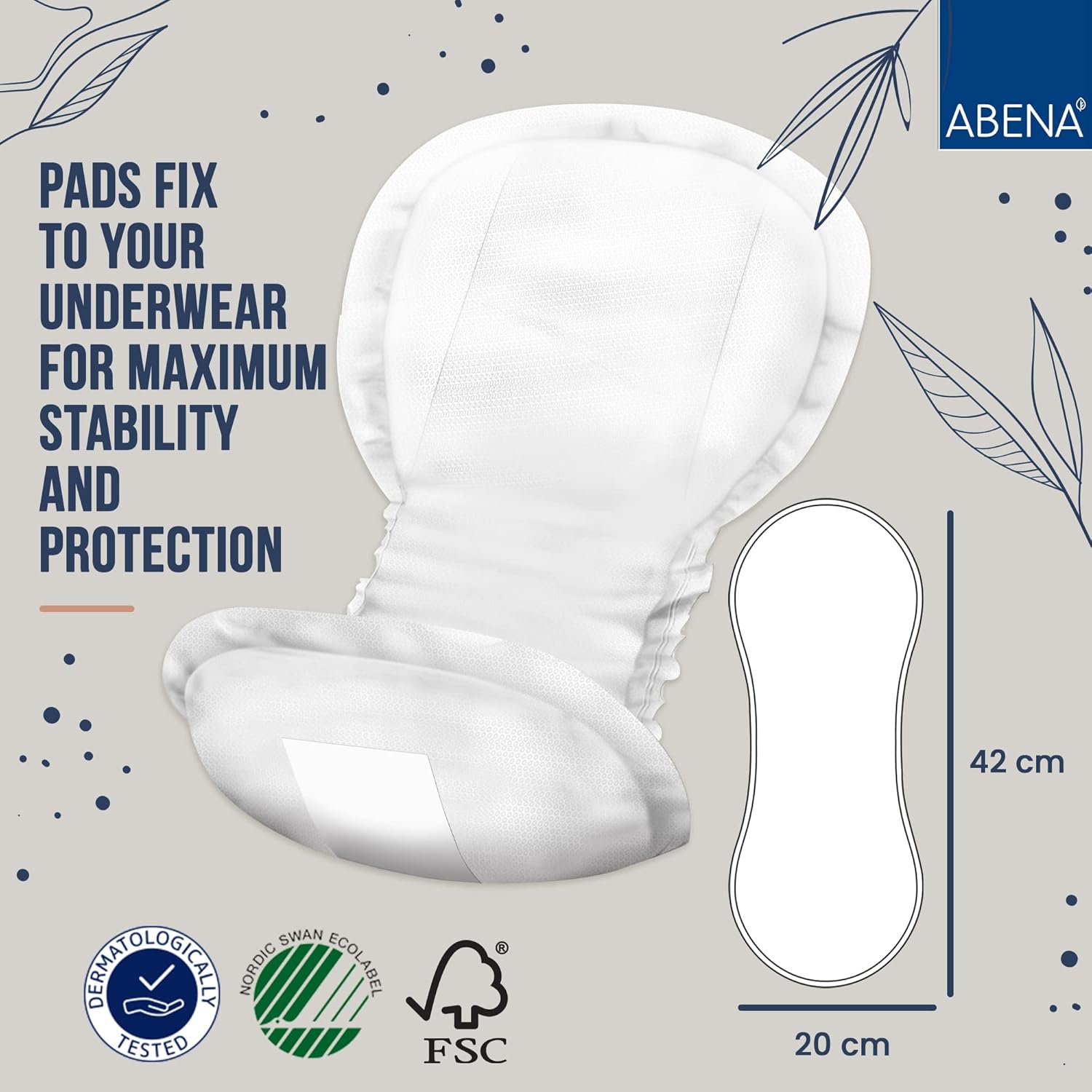 ABENA Premium Maternity Pads, Postpartum Essentials, Eco-Labelled Maternity Pads After Birth, Extra Protection, Breathable and Skin Friendly Incontinence Pads Women, Sustainable Maternity Pads - 15PK-5