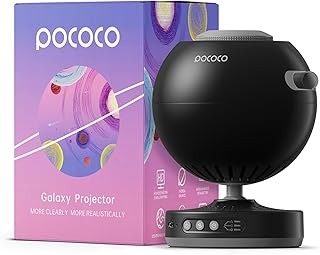 POCOCO Galaxy Projector, Star Projector Night Light, Home Planetarium for Children and Adults; in Bedrooms, Interiors; for Decoration, Sleep Aid and Relaxation - with 2 Discs