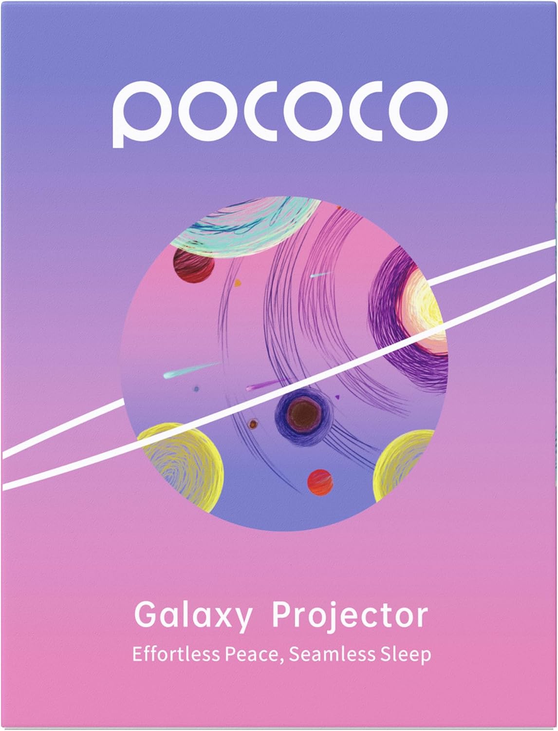 POCOCO Galaxy Projector, Star Projector Night Light, Home Planetarium for Children and Adults; in Bedrooms, Interiors; for Decoration, Sleep Aid and Relaxation - with 2 Discs-6