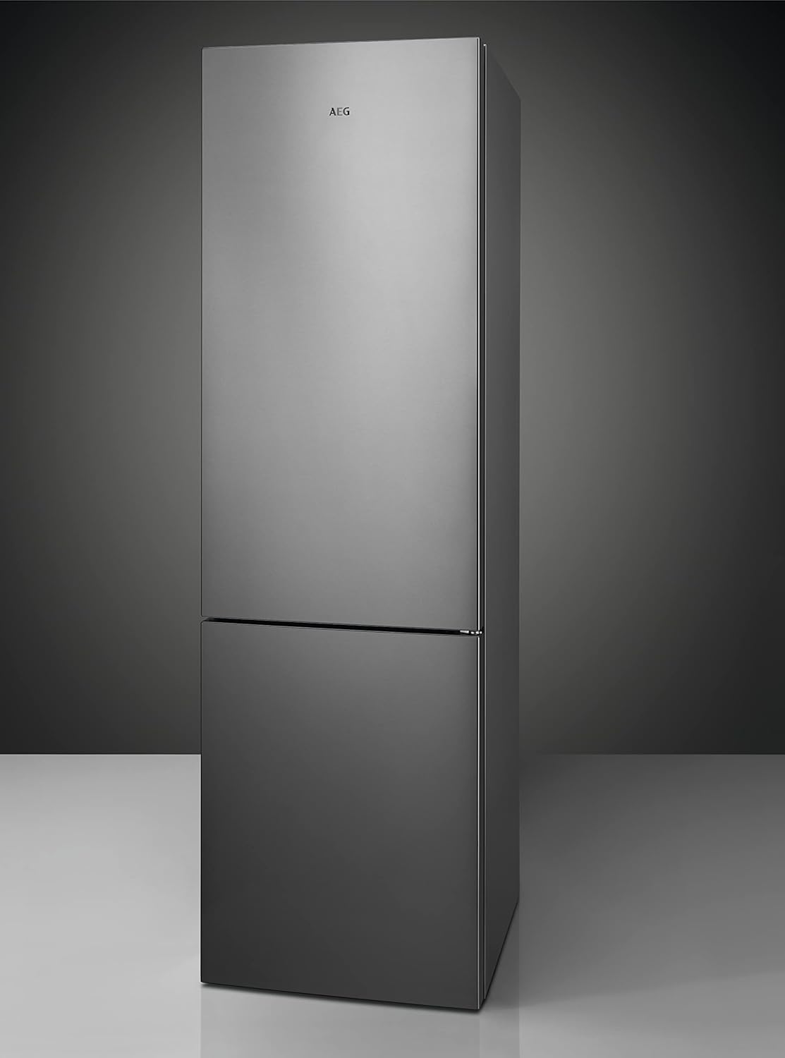 AEG 6000 Series Fridge Freezer RCB636E2MX Twintech® NoFrost 266/101 litres, Stainless Steel with Antifingerprint & Grey-1