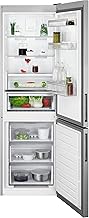 AEG 6000 Series Fridge Freezer RCB632E2MX TwinTech No Frost, Freestanding, Multiflow, 186cm, 230/101 litres, Stainless Steel with Antifingerprint & Grey