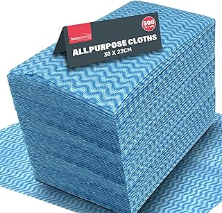 SOL 500pk All Purpose Cloths Multipack | Disposable Cloths to Clean Surfaces | J Cloths Style Blue Cloths | Disposable Cleaning Cloths for Kitchen, Bathroom, Window | Soft Jay Cloths Cleaning Clothes