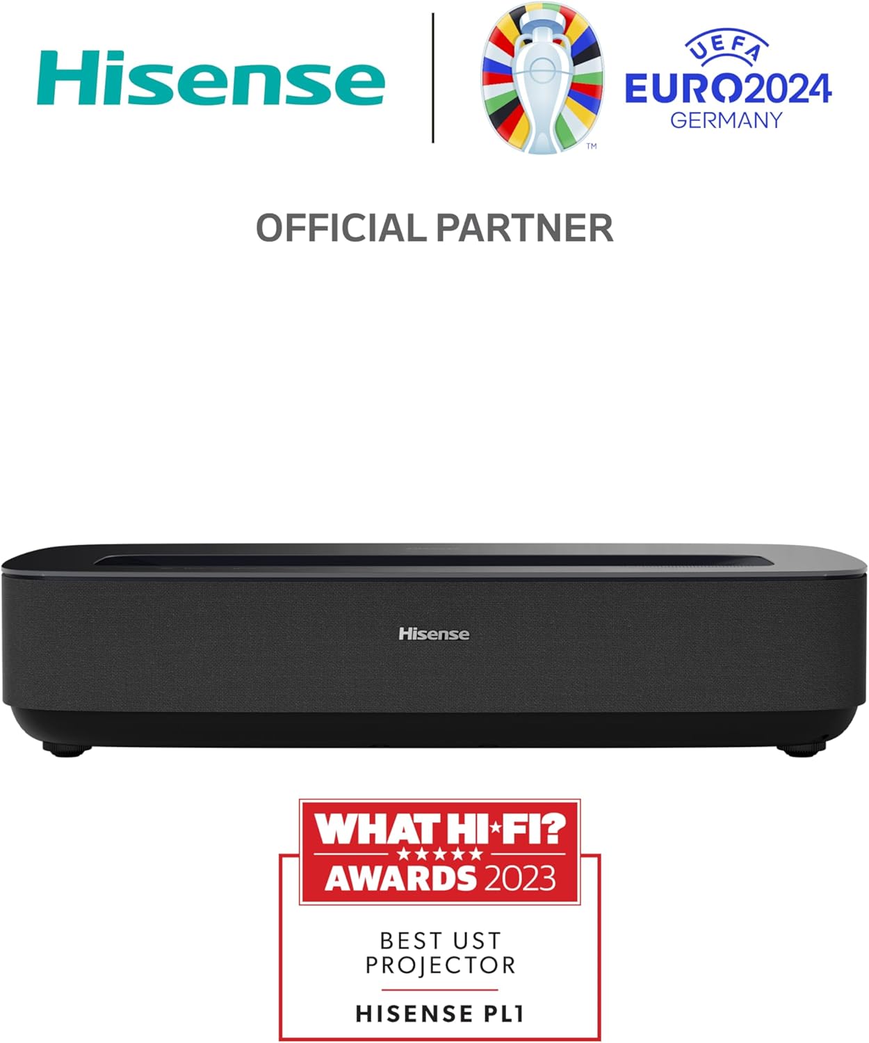 Hisense Laser Cinema PL1TUKSE Ultra Short Throw Smart Projector for 80-120 inch Large Screen, supports Vidaa U6 with Alexa, Apple Airplay, Apple Home, Dolby Vision, Dolby ATMOS and MEMC-1