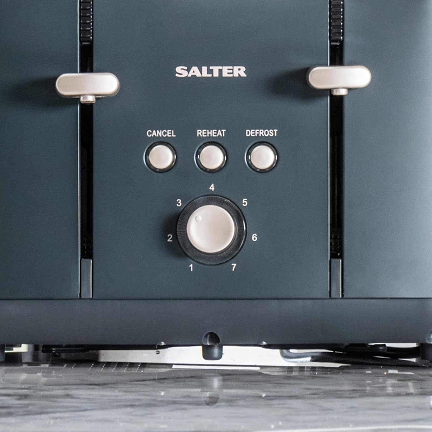 Salter Marino 4-Slice Toaster - 7 Levels Of Variable Browning, Removable Crumb Tray, Self-Centring Bread Guides, Anti-Jam Function, Defrost, Reheat And Cancel Indicator Buttons, 1850W-6