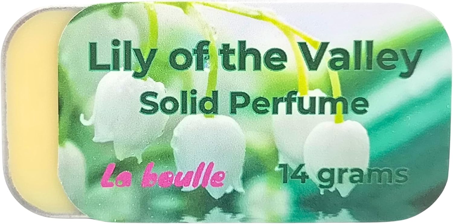 Lily of the Valley Solid Natural Perfume Balm. For Sensitive Skin. Handmade Natural Cosmetics. Vegan. Essential Oils. Made in UK.-4